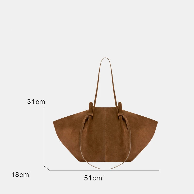 Solange - Suede tote handbag