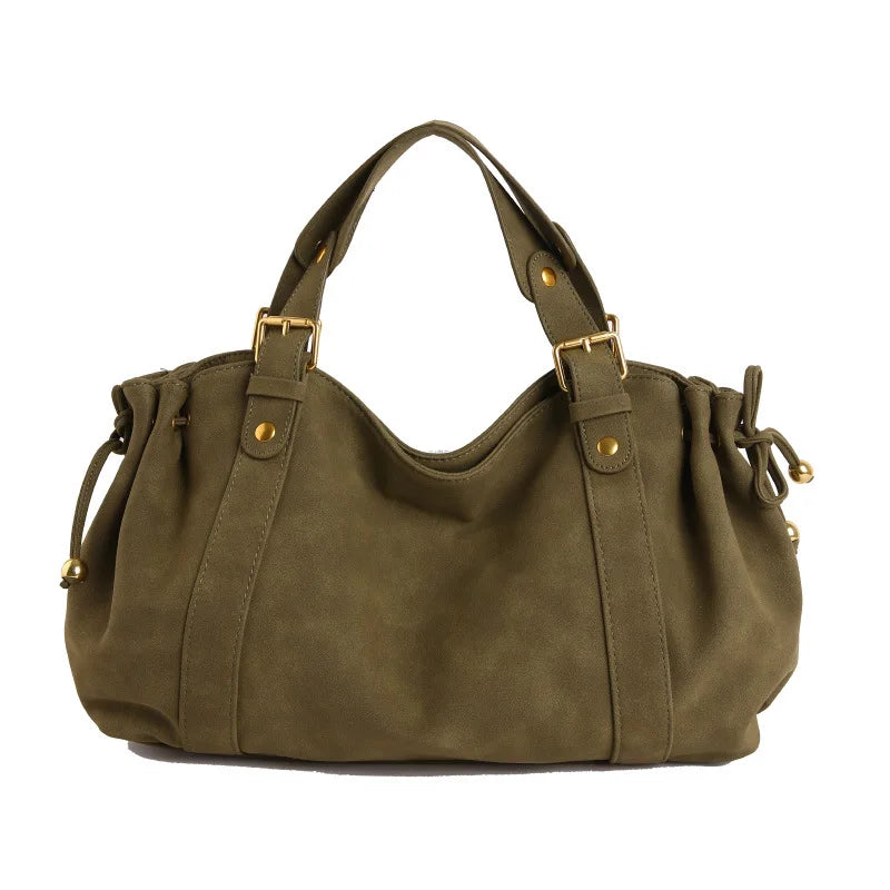 Kiara - Suede bowling bag