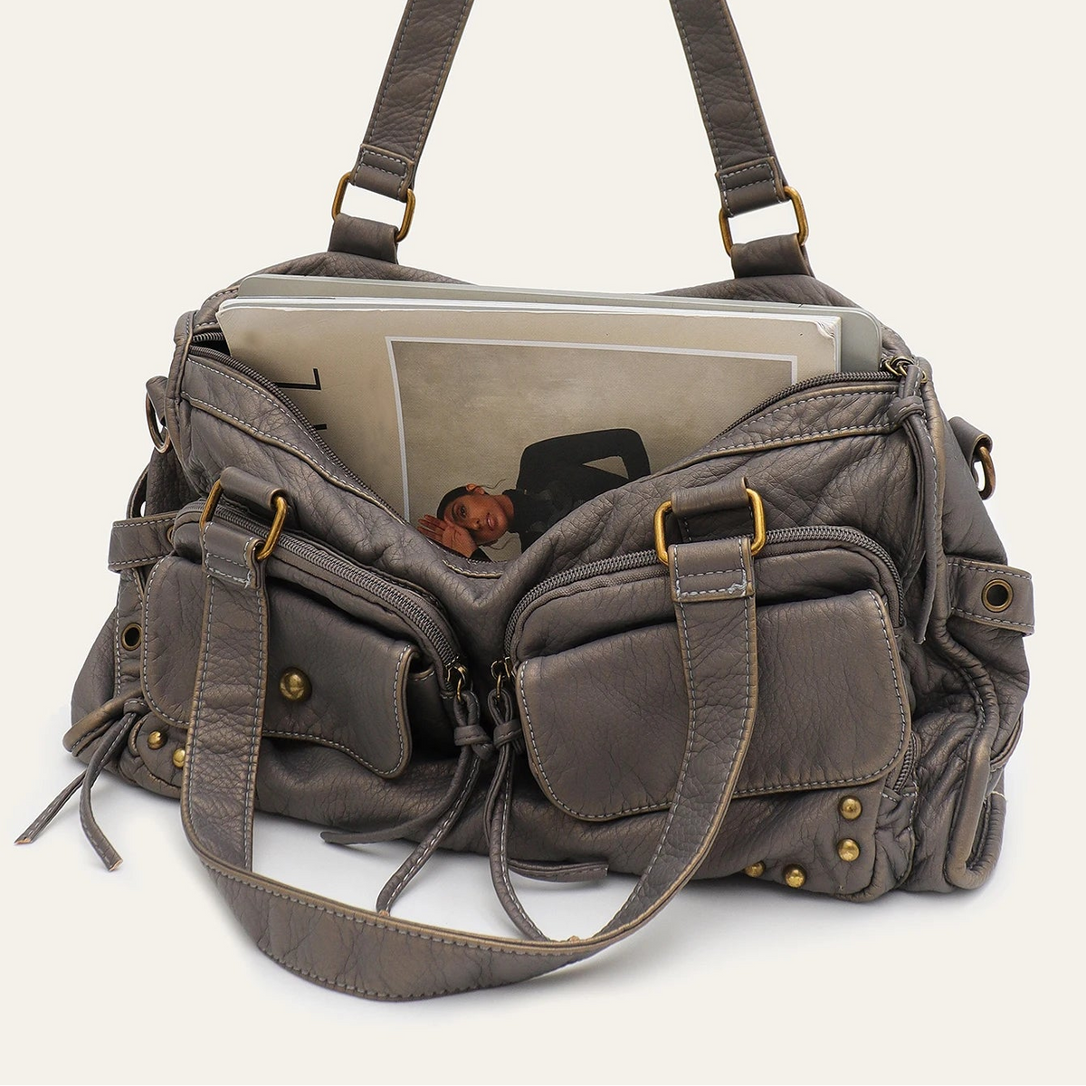 Olga - Grey shoulder bag