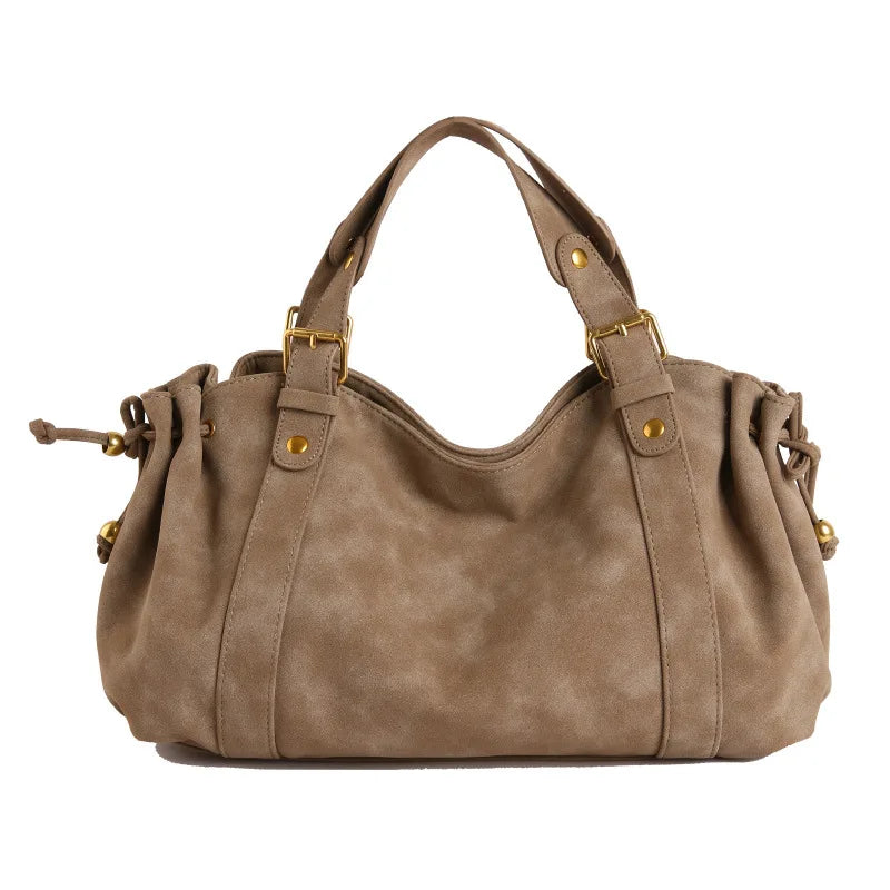 Kiara - Suede bowling bag