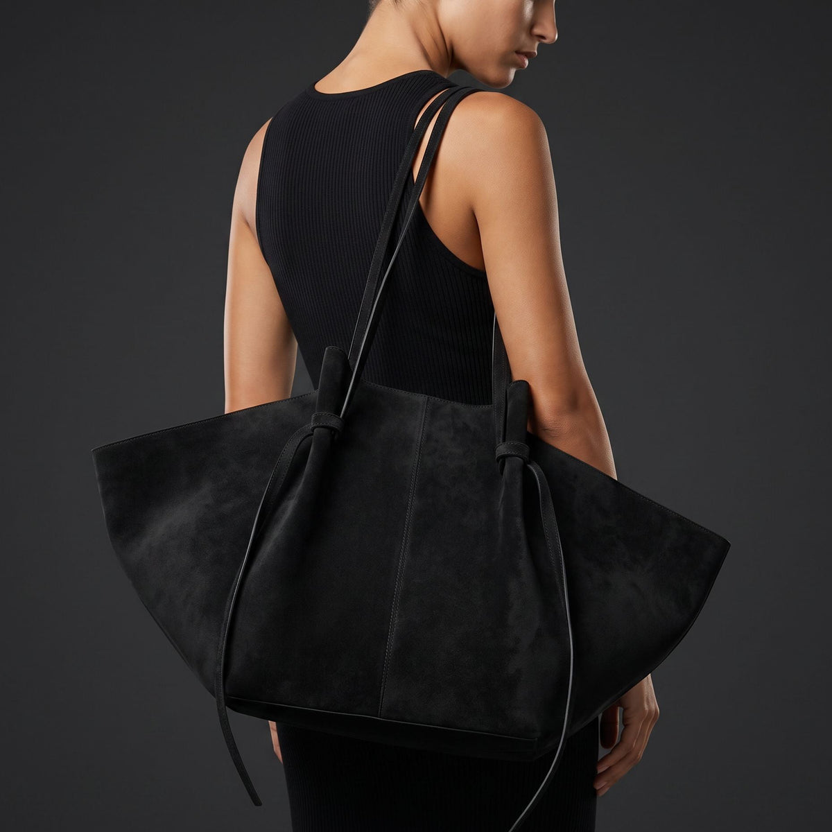 Solange - Suede tote handbag
