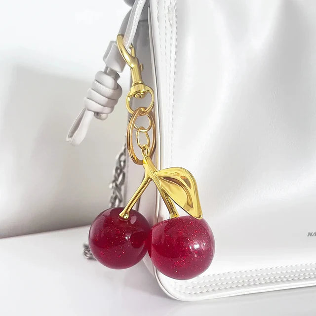 Cherry bag charm