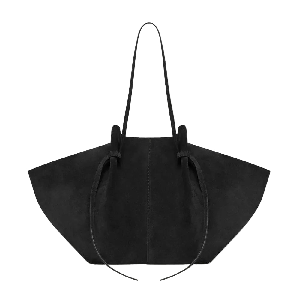 Suede tote handbag