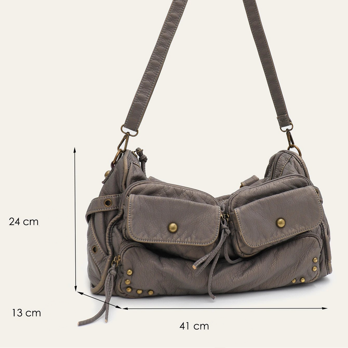 Olga - Grey shoulder bag