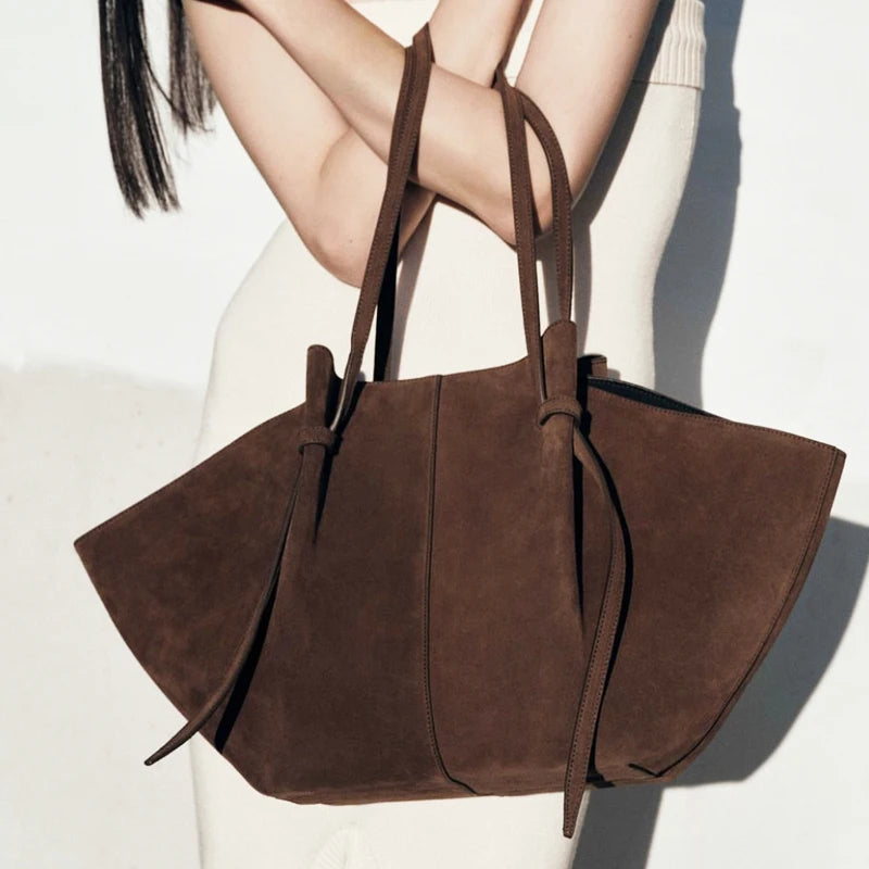 Solange - Suede tote handbag