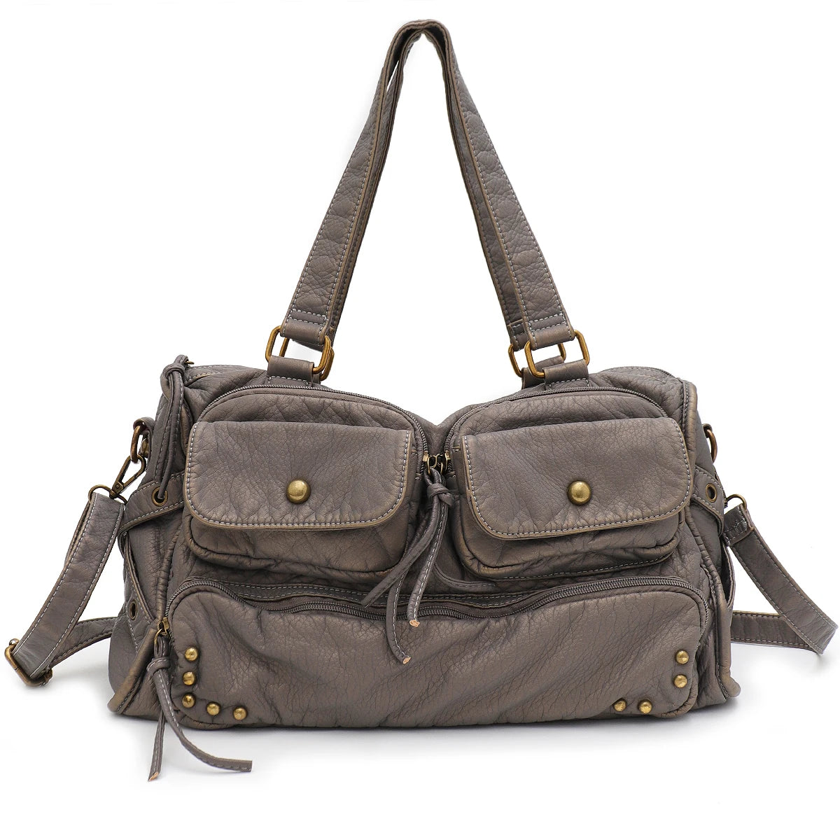 Grey shoulder bag